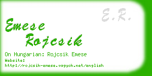 emese rojcsik business card